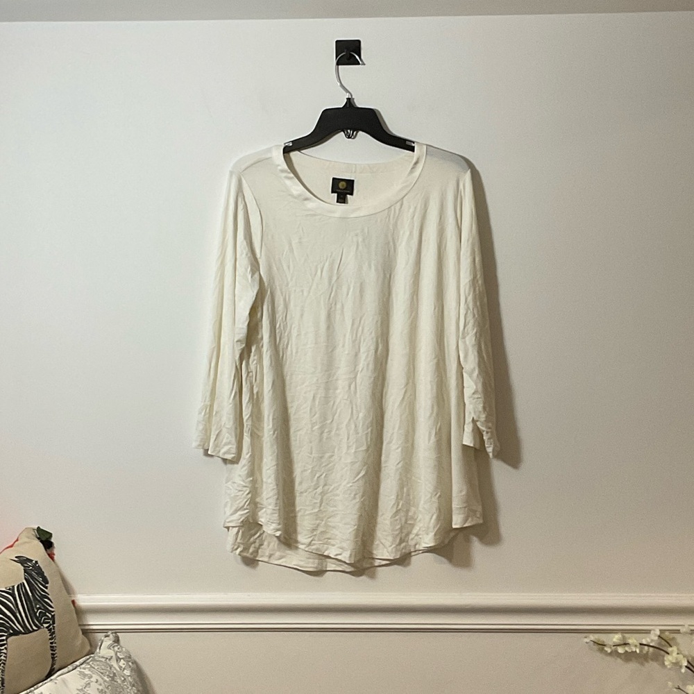 JM Collection Cream Tunic Top